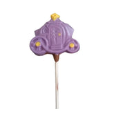 Cinderella Coach Disney Character Purple Milk White Chocolate Sucker Lollipop